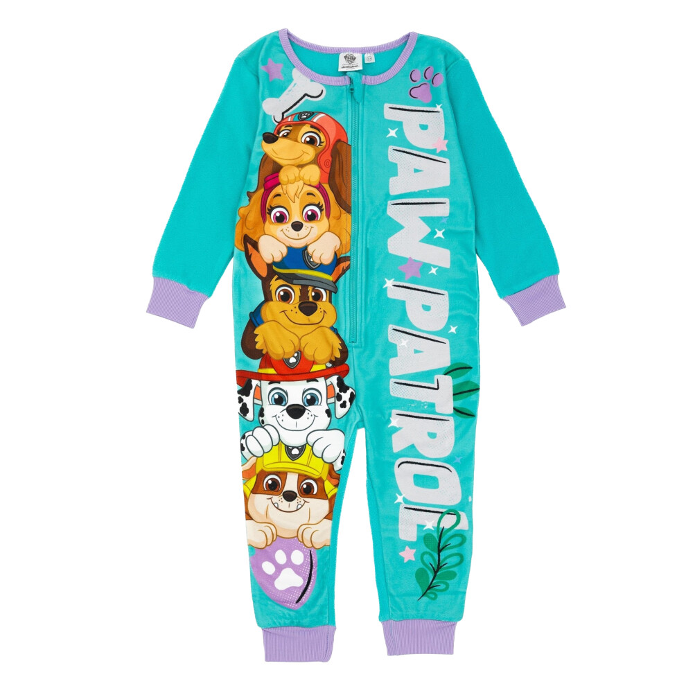 (4-5 Years, Blue) Paw Patrol Childrens/Kids Characters All-In-One Nightwear