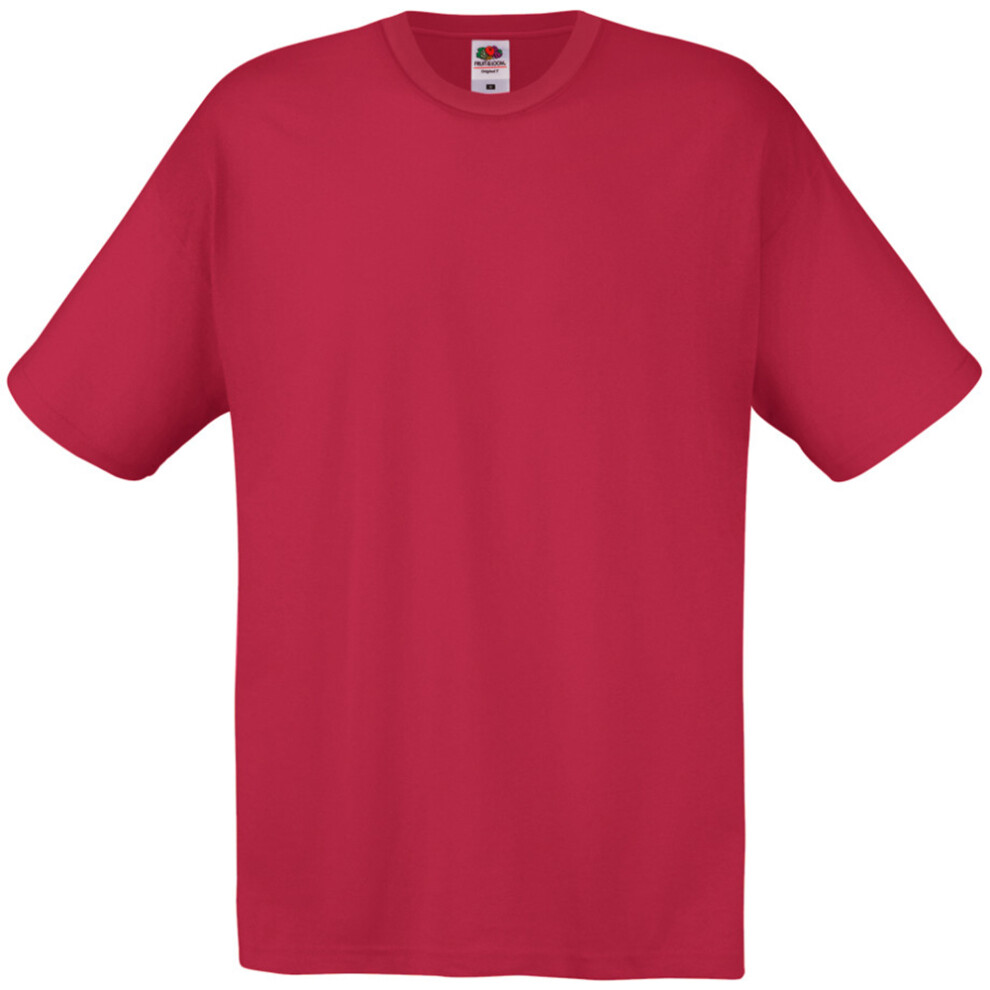 (Large, Dark Red) Mens Short Sleeve Casual T-Shirt