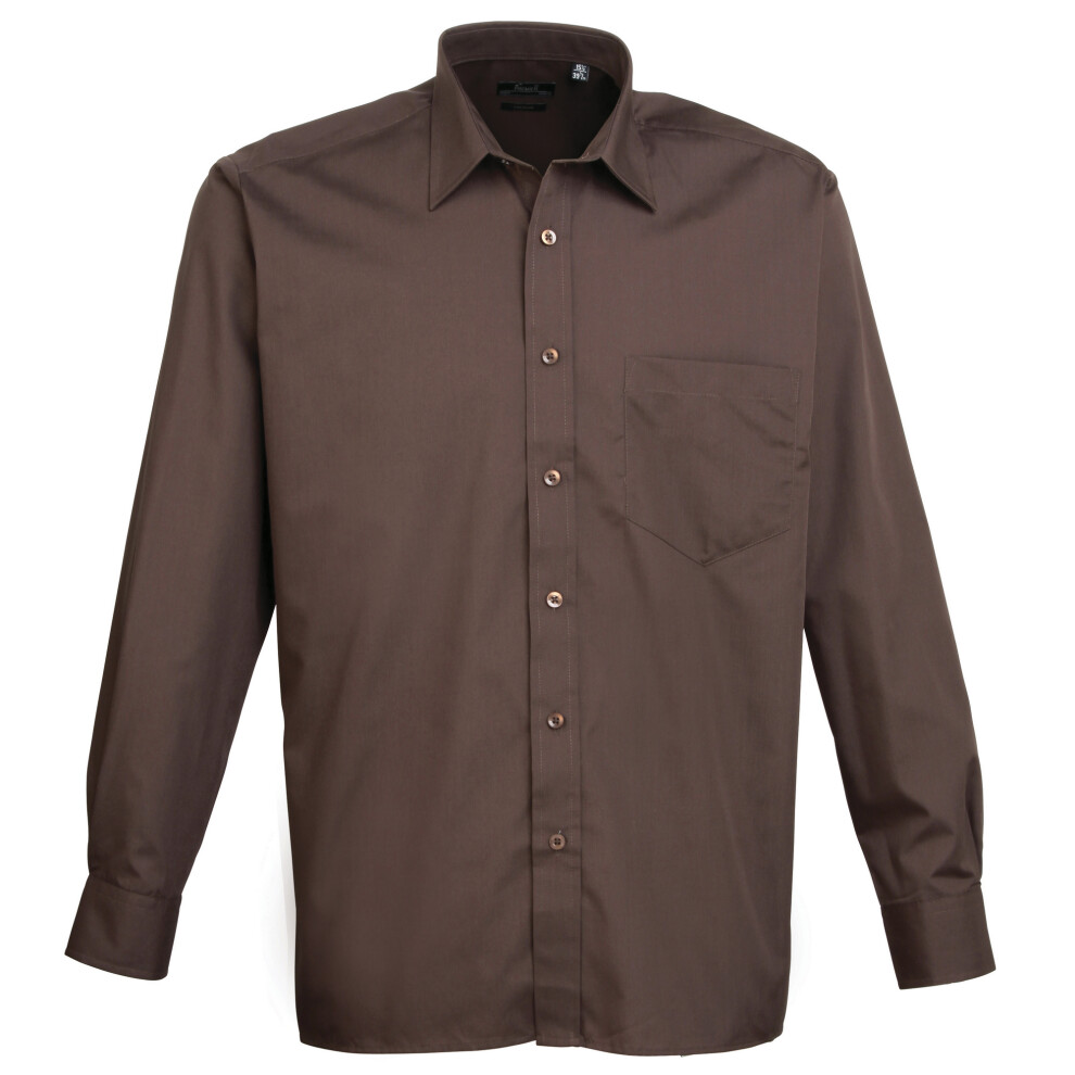 Long Sleeve Formal Plain Work Poplin Shirt