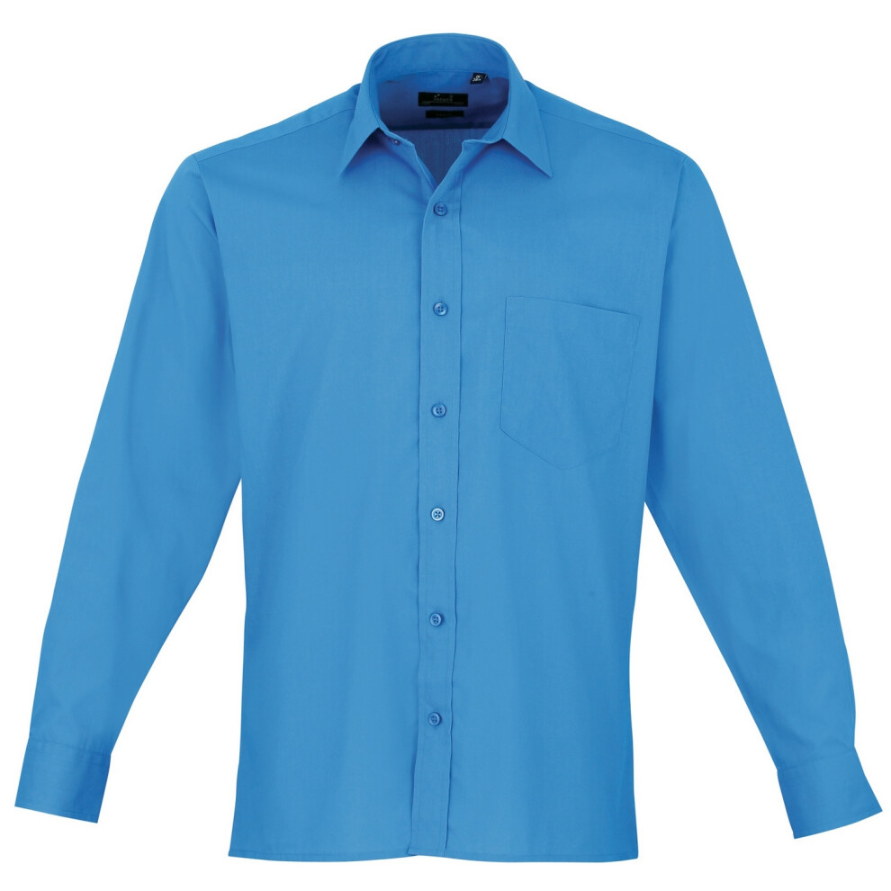 Long Sleeve Formal Plain Work Poplin Shirt