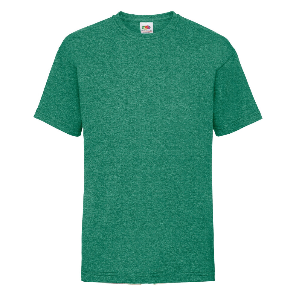 (12-13, Retro Heather Green) Fruit Of The Loom Childrens/Kids Unisex Valueweight Short Sleeve T-Shirt