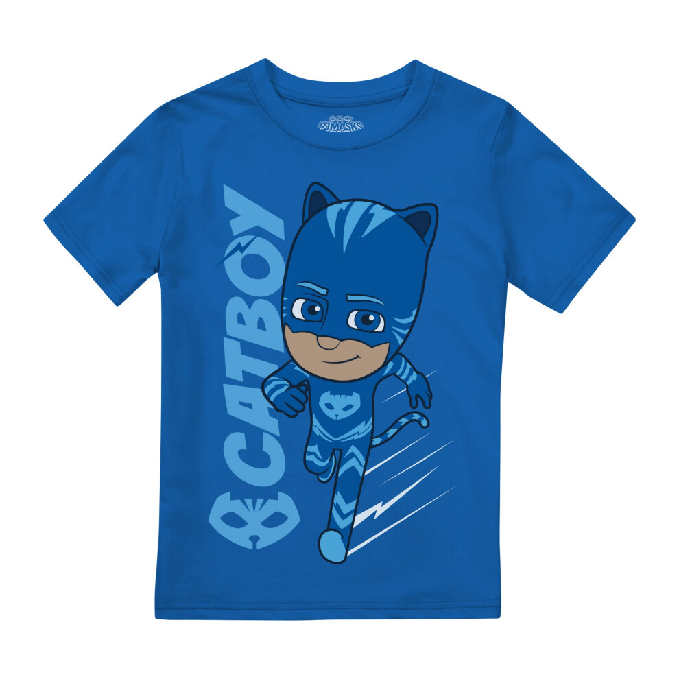 (5-6 Years, Royal Blue) PJ Masks Boys Catboy T-Shirt