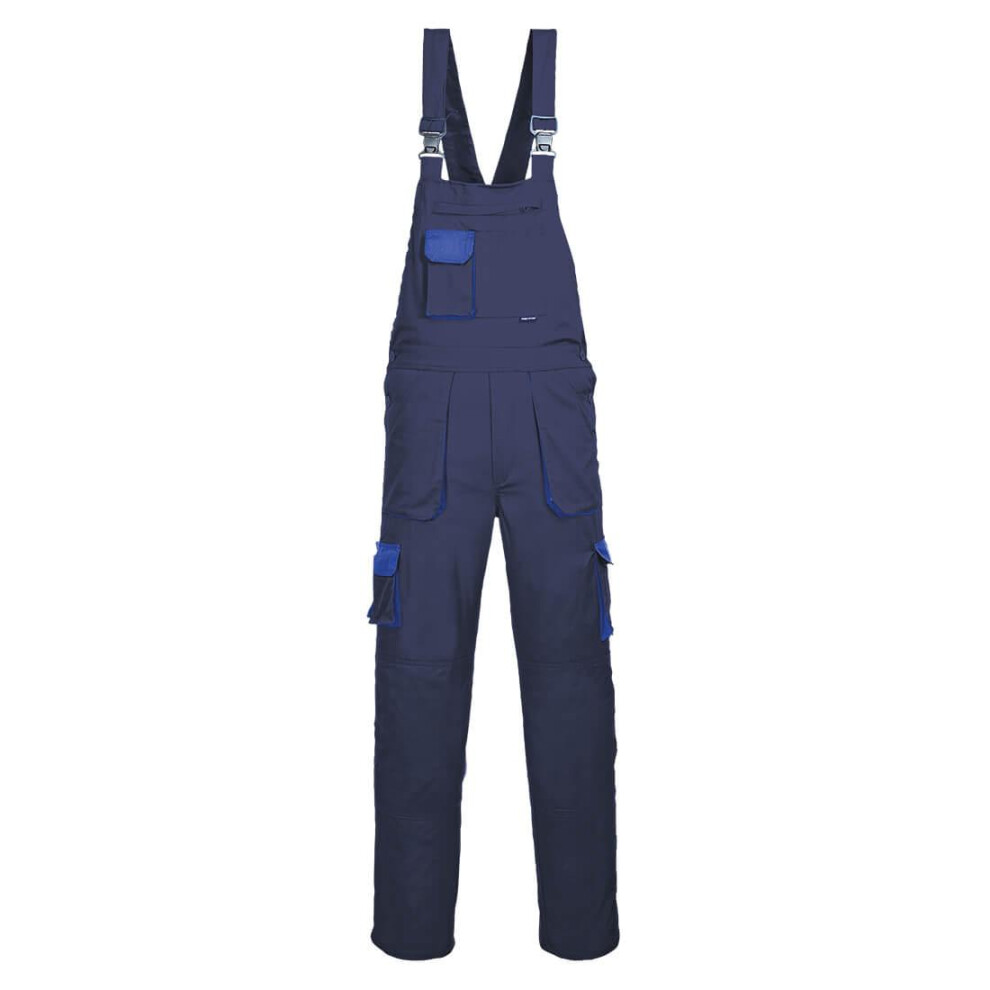 (L L, Navy) Portwest Mens Texo Contrast Bib And Brace Overall