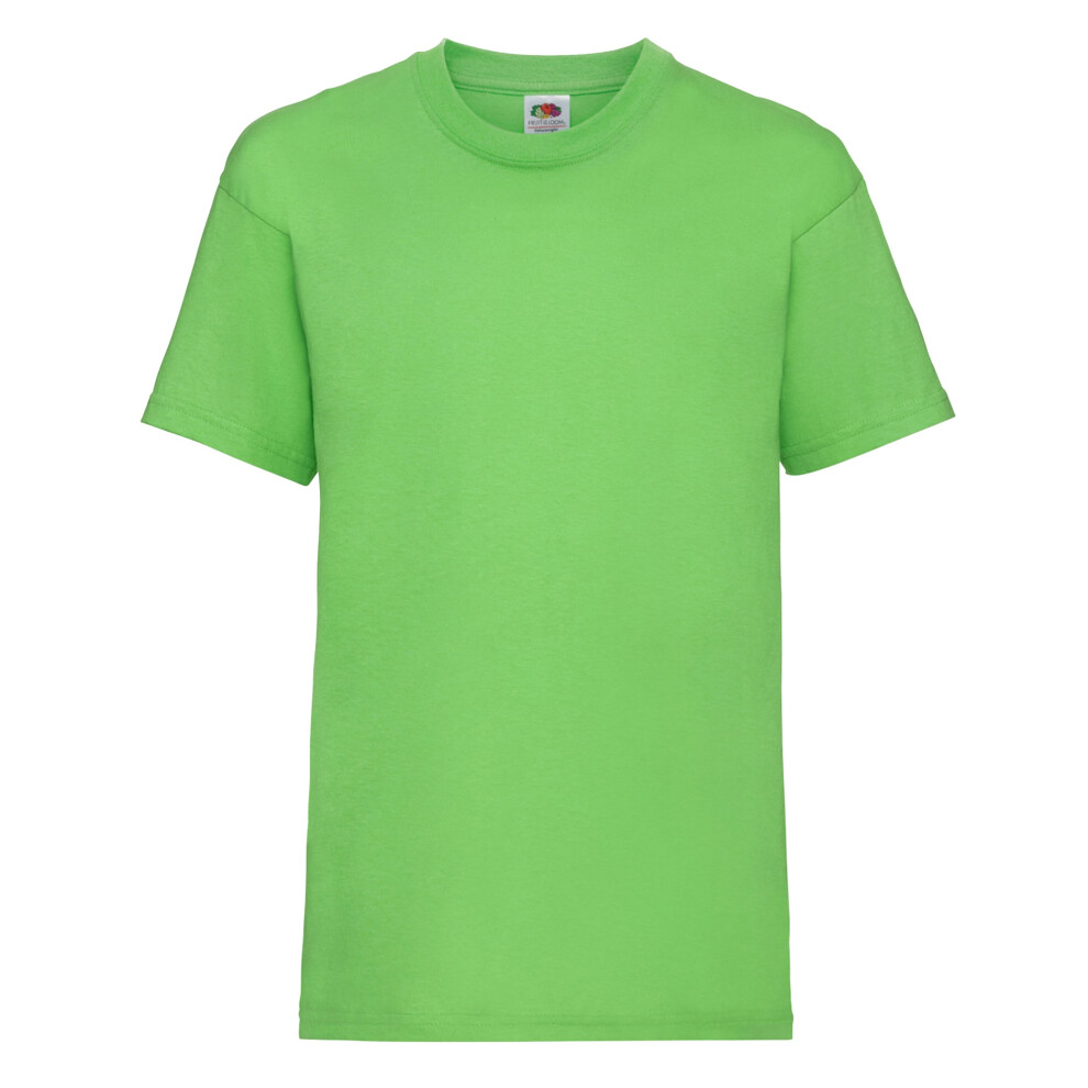 (12-13, Lime) Fruit Of The Loom Childrens/Kids Unisex Valueweight Short Sleeve T-Shirt (Pack of 2)