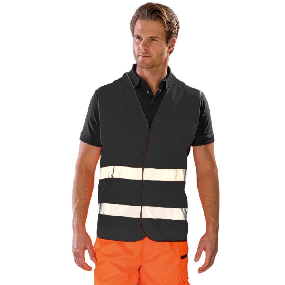 (LXL, Black) Result Core Adult Unisex Motorist Hi-Vis Safety Vest