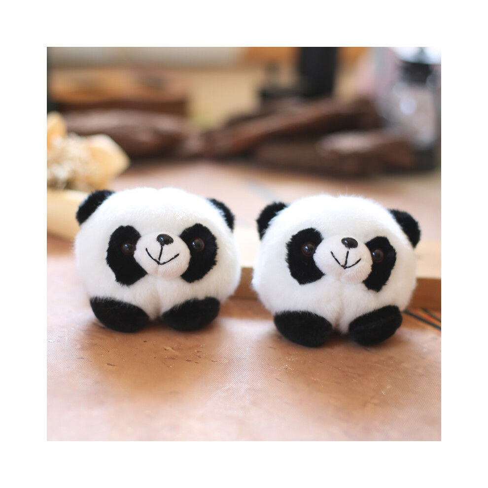 Rywolt Adorable Fluffy Panda Plush Keychain Cute And Soft Bag Charm For Kids