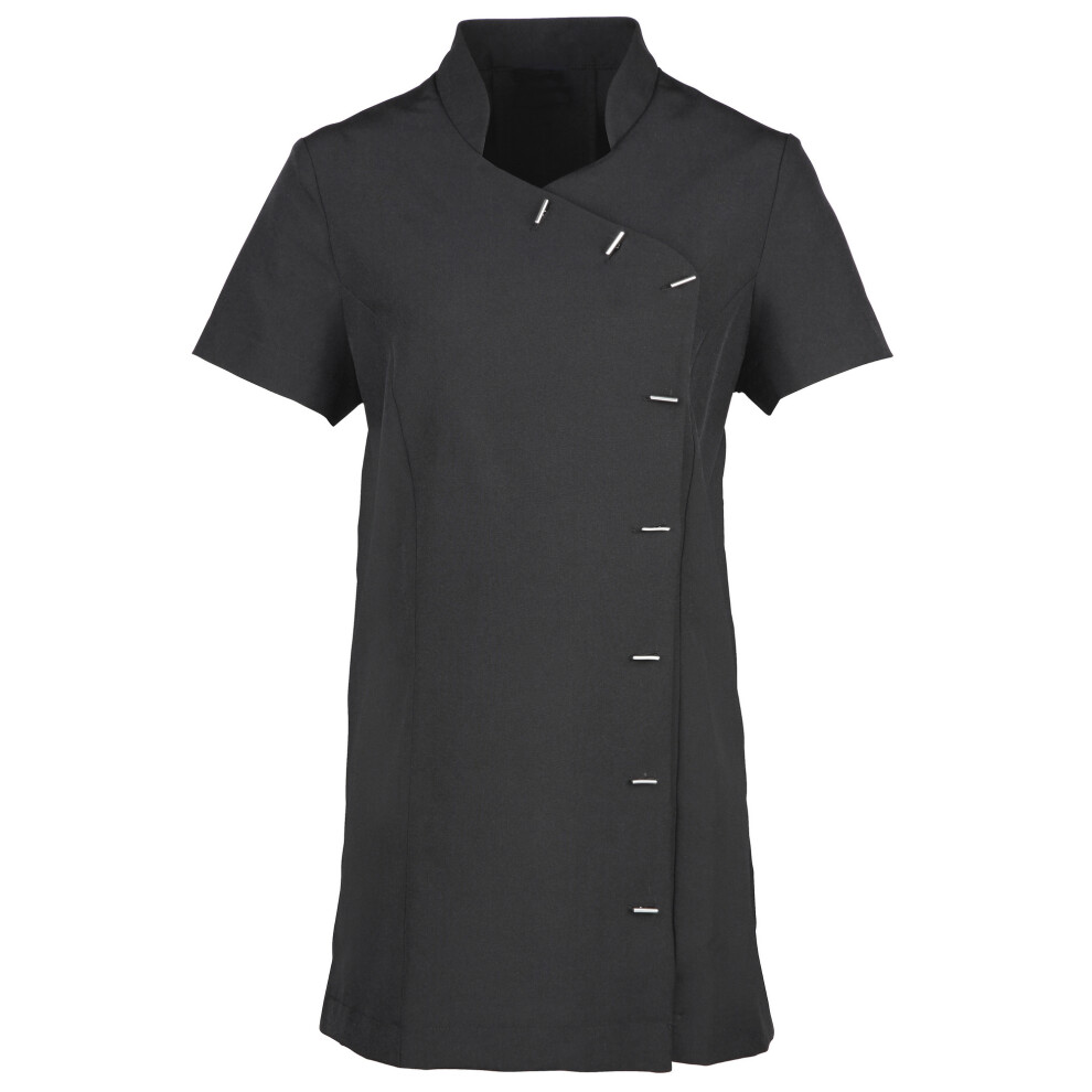 (22, Black) Premier Womens/Ladies *Orchid* Tunic / Health Beauty & Spa / Workwear (Pack of 2)