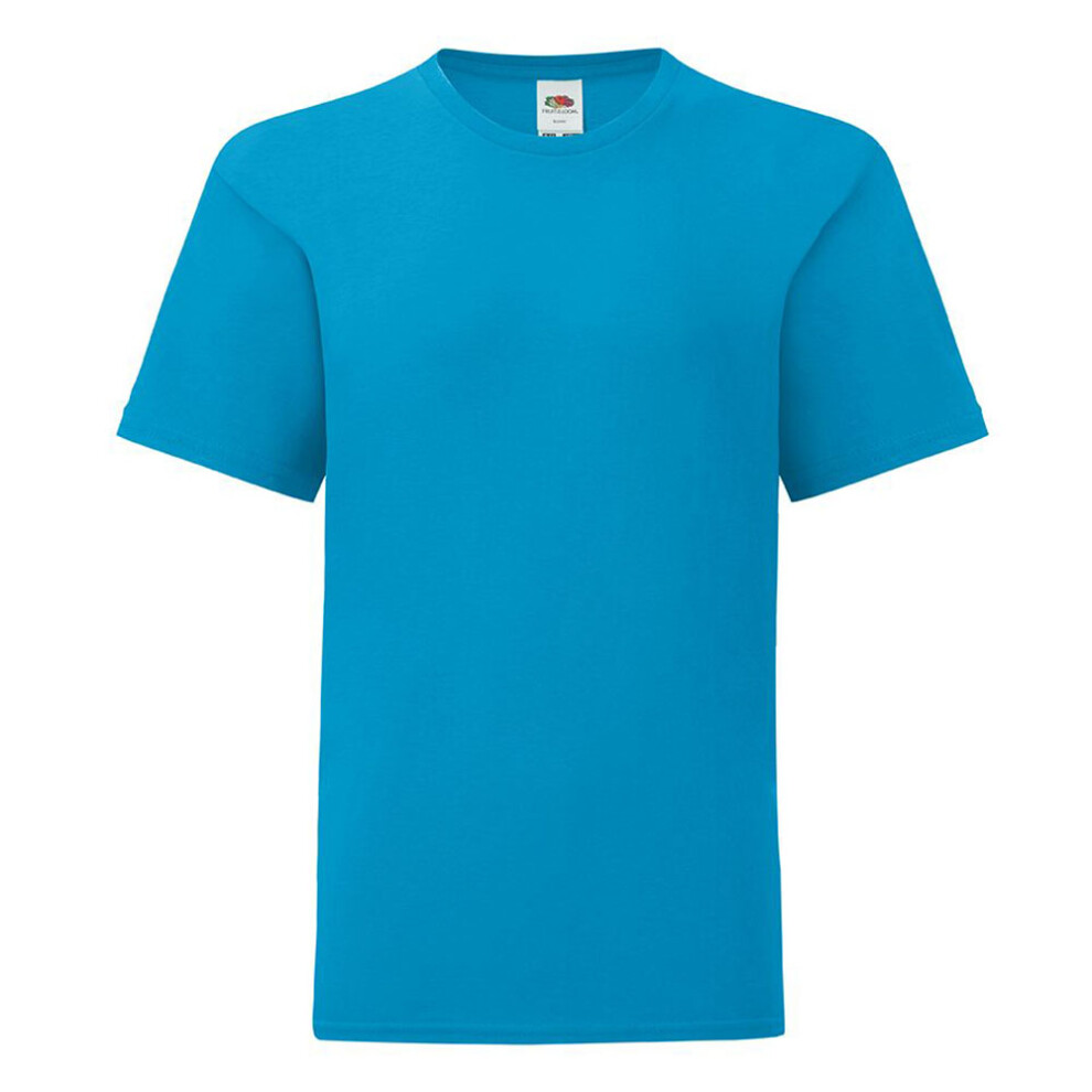 (3-4 Years, Azure) Fruit of the Loom Childrens/Kids T-Shirt