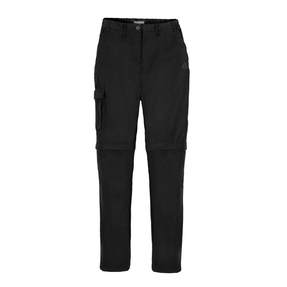 (14 UK S, Black) Craghoppers Womens/Ladies Expert Kiwi Convertible Trousers-image-OPC-P9WC5D6-NEW