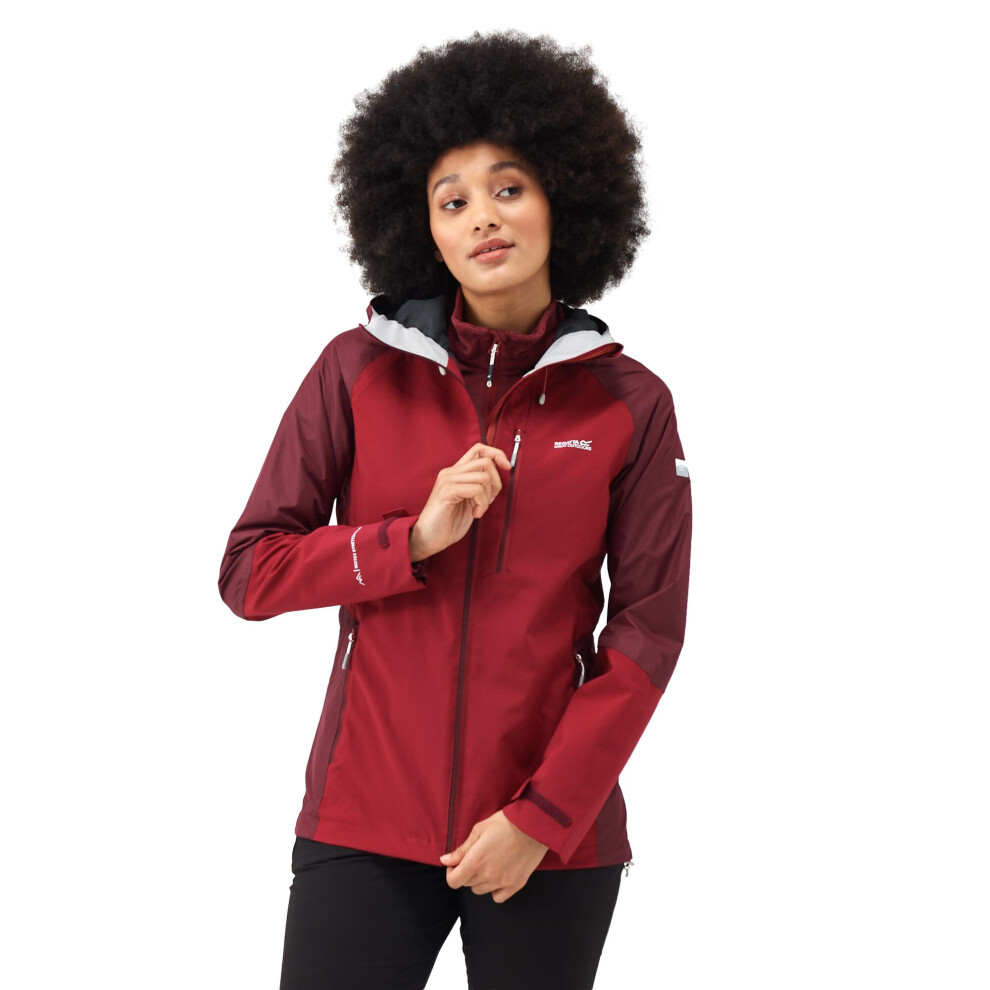 (12 UK, Rumba Red/Burgundy) Regatta Womens/Ladies Highton IV Stretch Raincoat