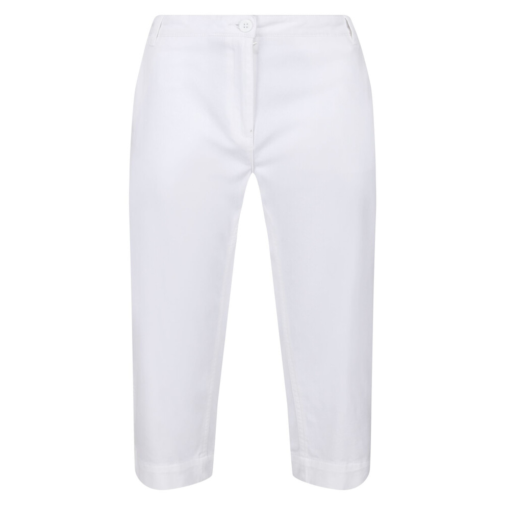 (18 UK, White) Regatta Womens/Ladies Bayla Cropped Trousers