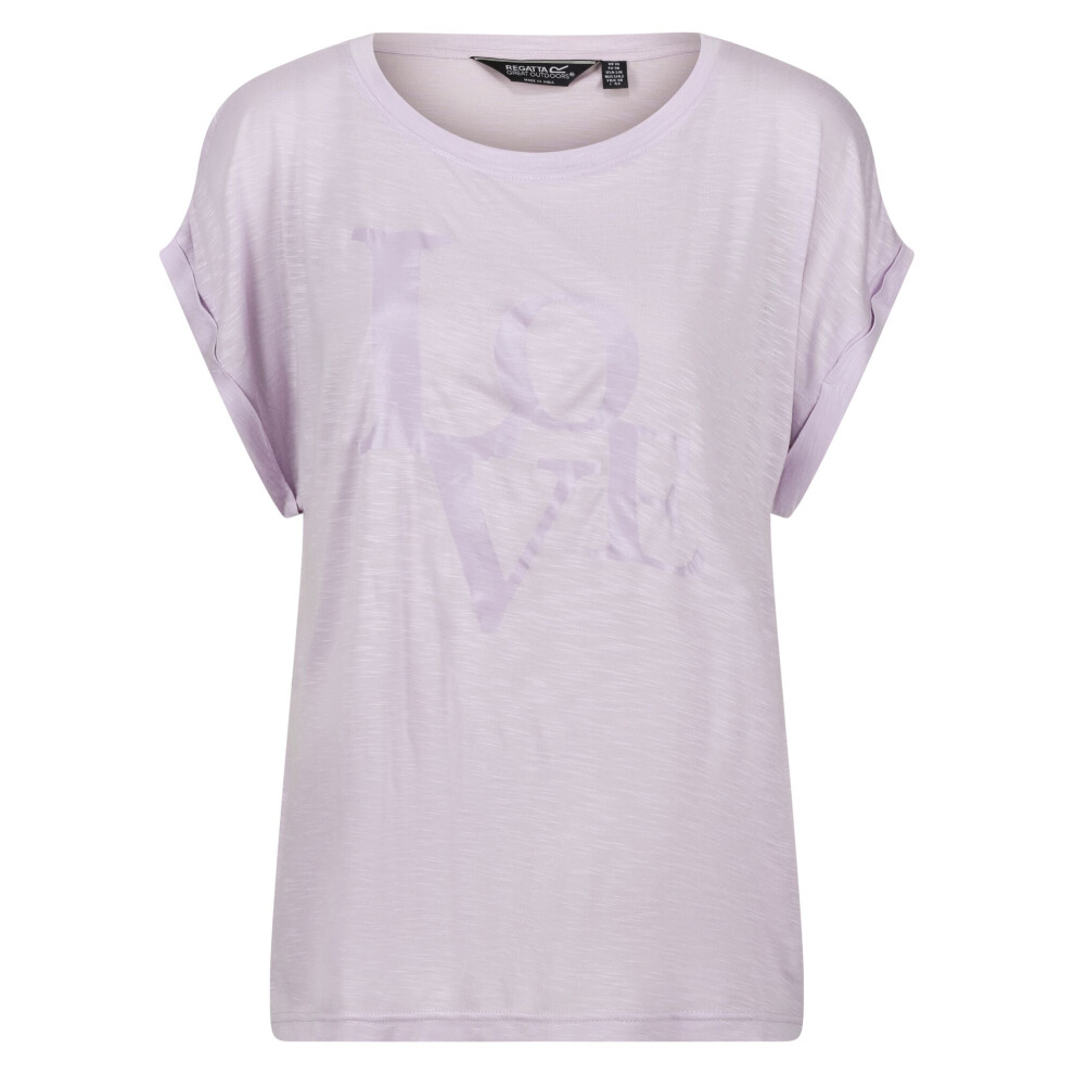 (10 UK, Pastel Lilac) Regatta Womens/Ladies Roselynn Love T-Shirt
