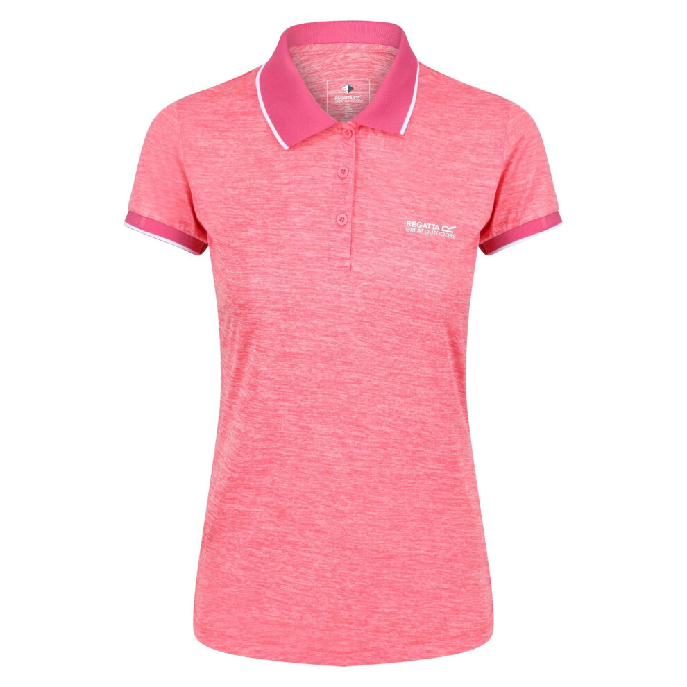 (10 UK, Tropical Pink) Regatta Womens/Ladies Remex II Polo Neck T-Shirt