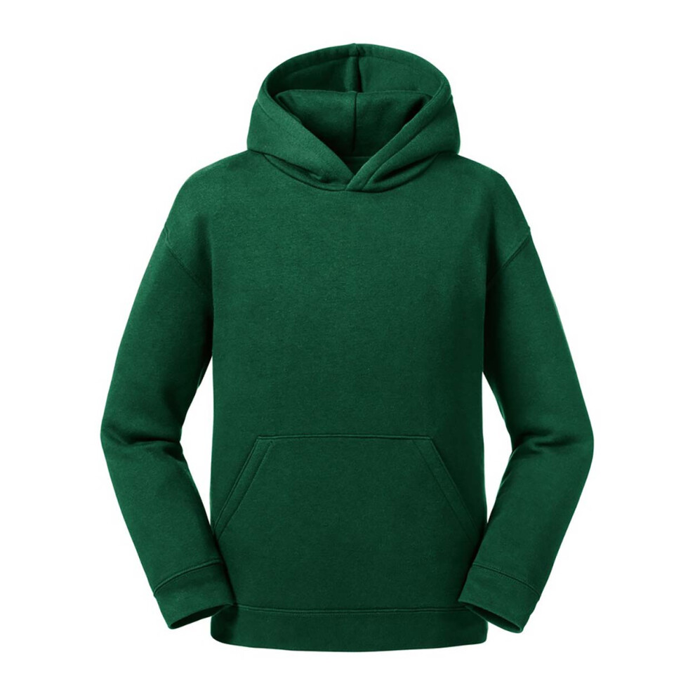 (9-10 Years, Bottle Green) Russell Kids/Childrens Authentic Hooded Sweatshirt