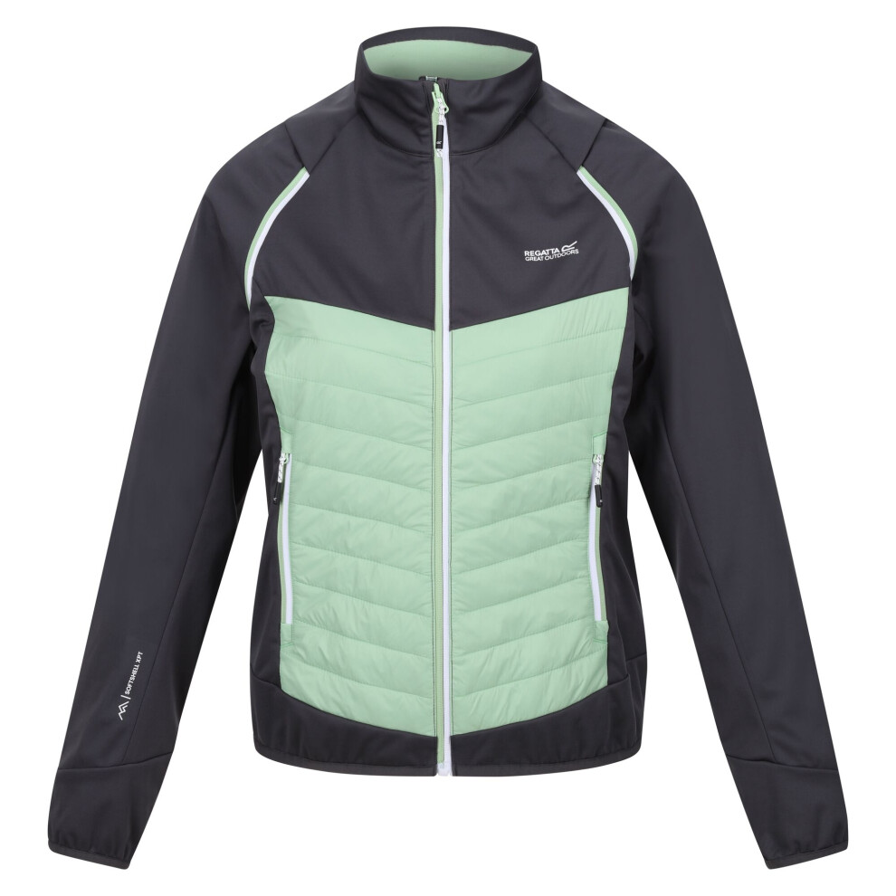 (12 UK, Seal Grey/Quiet Green) Regatta Womens/Ladies Steren Hybrid Jacket