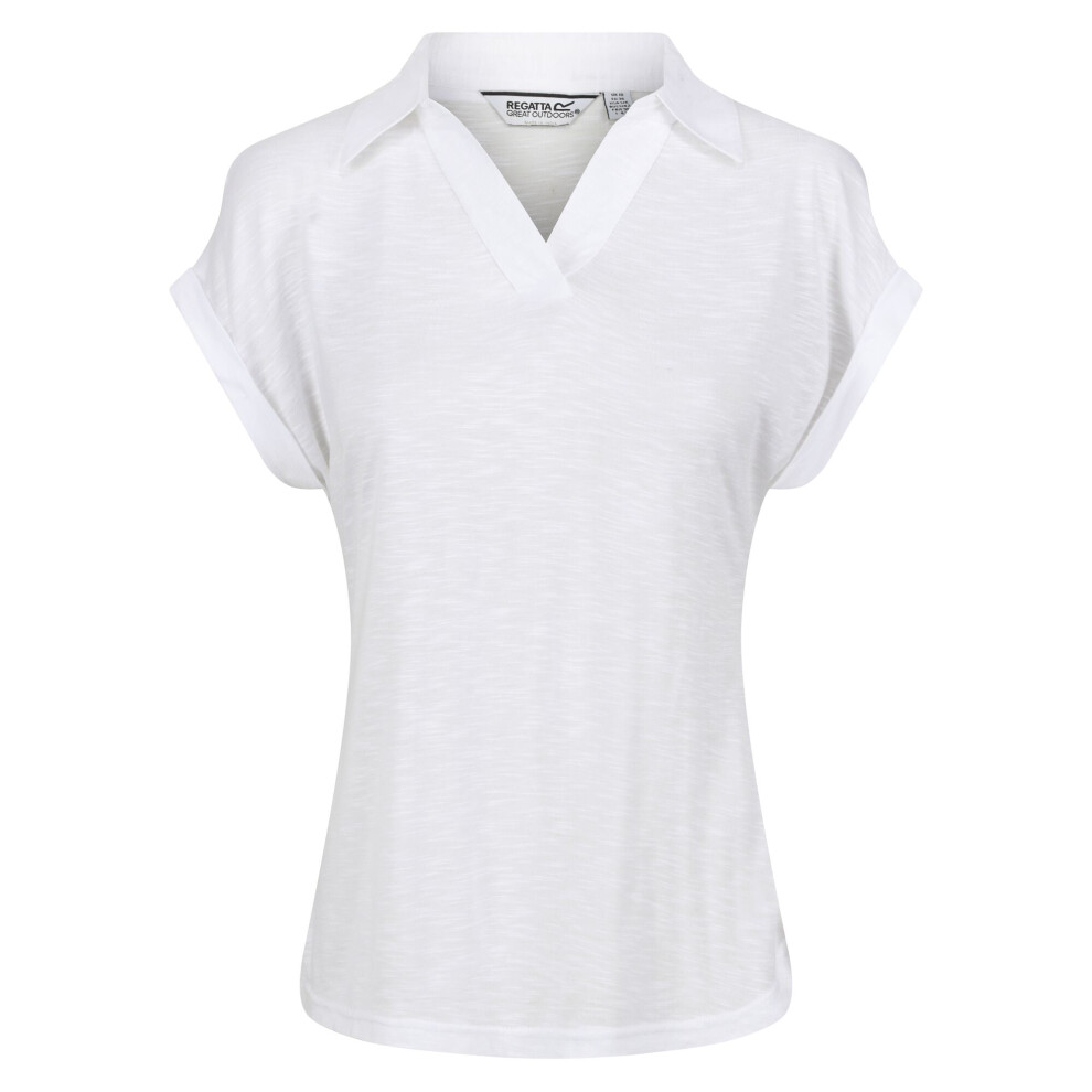 (8 UK, White) Regatta Womens/Ladies Lupine Collared T-Shirt