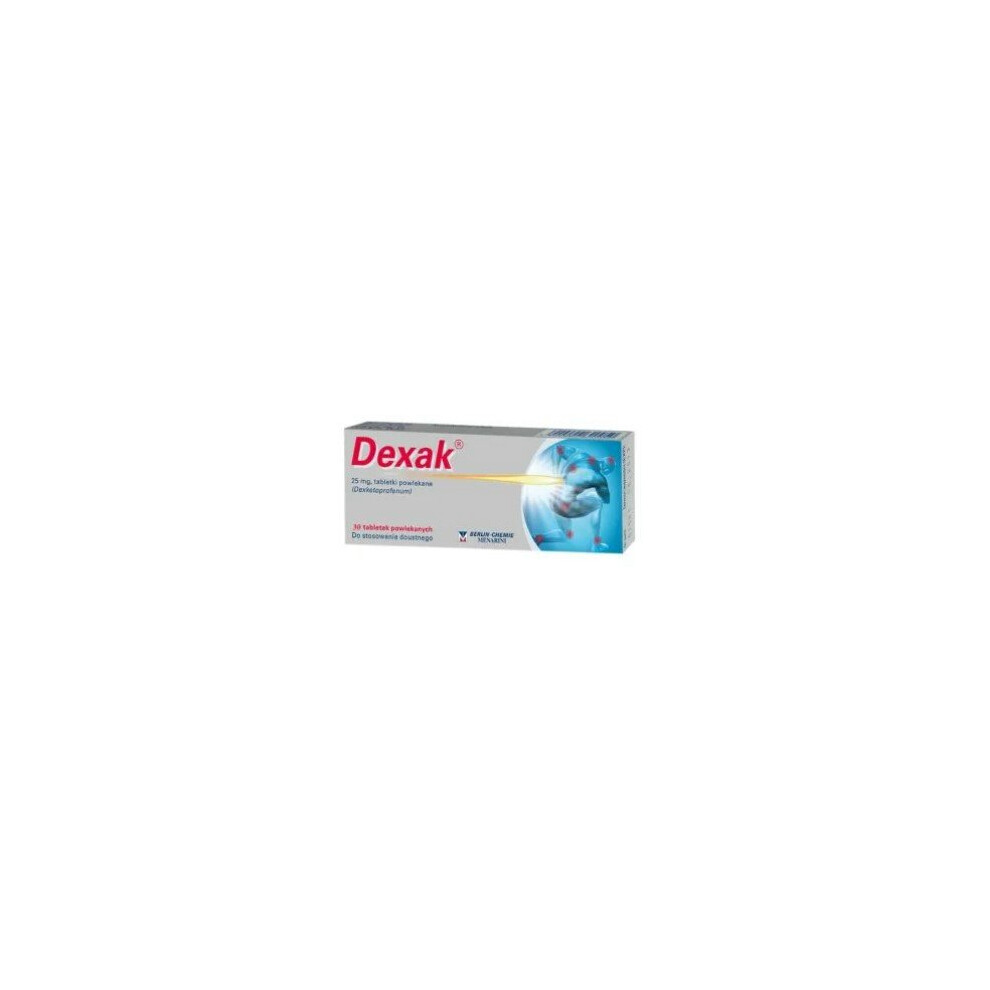 Dexak 25 mg, 30 film-coated tablets for pain and fever