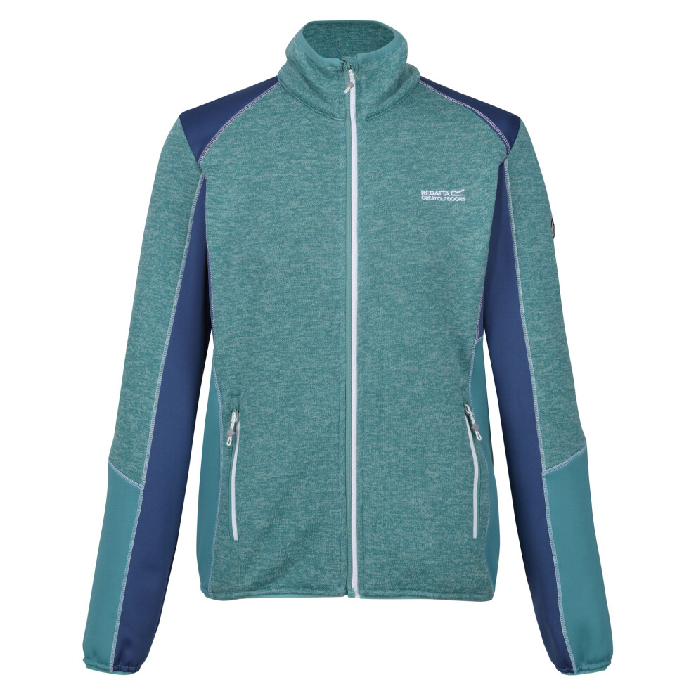 (8 UK, Bristol Blue/Dusty Denim) Regatta Womens/Ladies Lindalla V Marl Full Zip Fleece Jacket