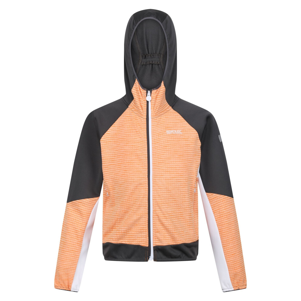 (3-4 Years, Apricot Crush/Seal Grey) Regatta Childrens/Kids Prenton II Hooded Soft Shell Jacket