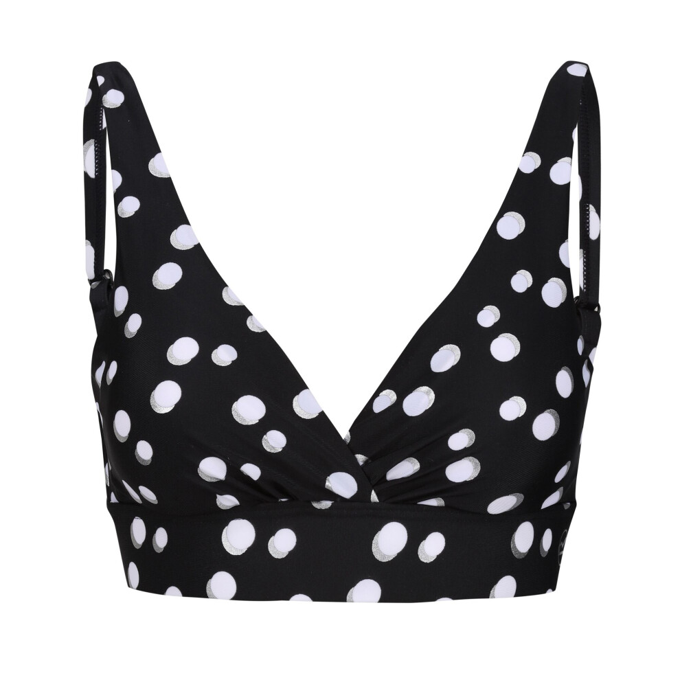 (16 UK, Black/White) Regatta Womens/Ladies Paloma Polka Dot Bikini Top