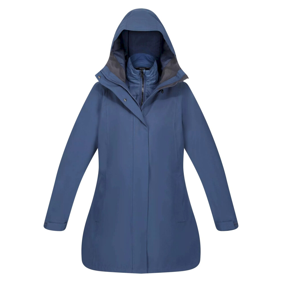 (8 UK, Dark Denim) Regatta Womens/Ladies Denbury III 2 in 1 Waterproof Jacket