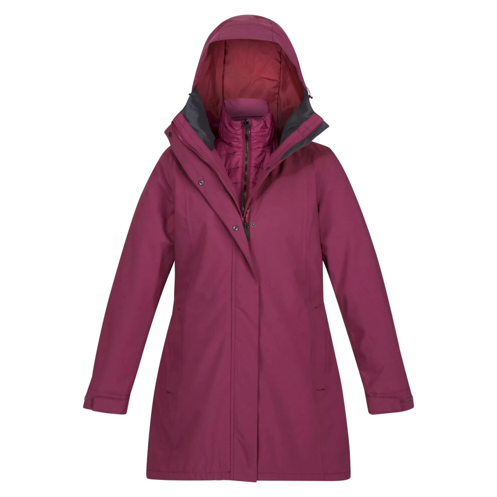(8 UK, Amaranth Haze) Regatta Womens/Ladies Denbury III 2 in 1 Waterproof Jacket