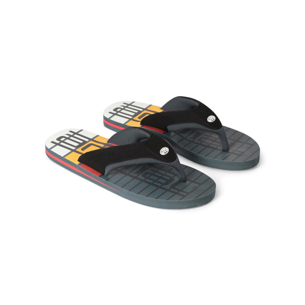 (13 UK, Grey) Animal Mens Jekyl Recycled Flip Flops