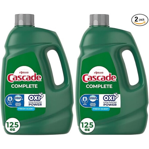 Cascade Complete Gel + Oxi Dishwasher Detergent 125 fl. oz.