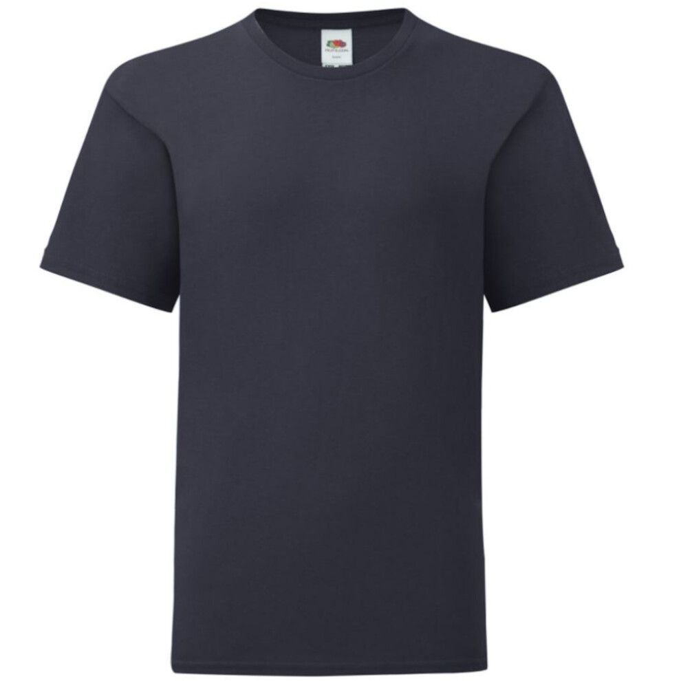 Fruit Of The Loom (14-15 Years, Deep Navy) Iconic T-Shirt Boys Blue,Multicoloured Size 14