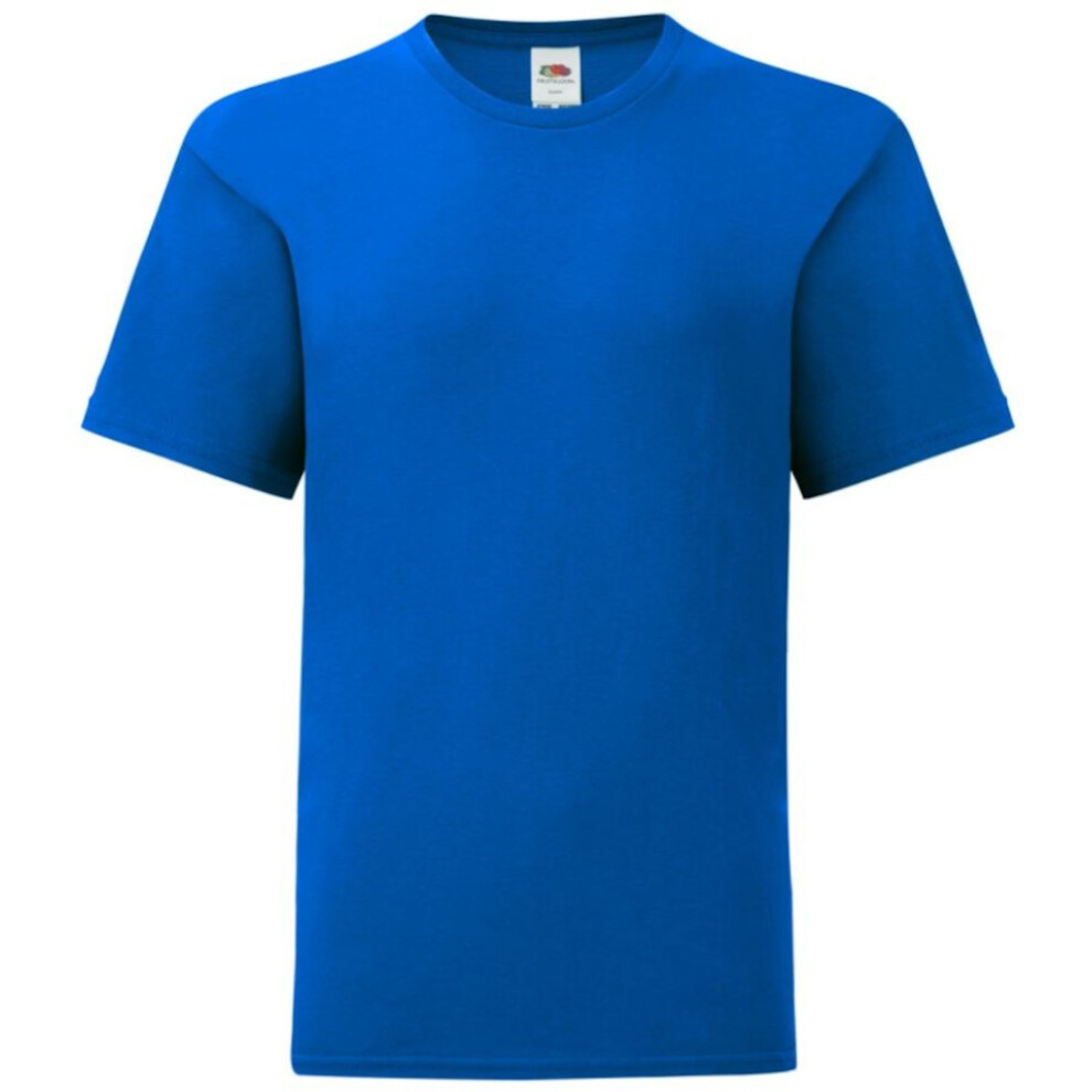 (14-15 Years, Royal Blue) Fruit Of The Loom Boys Iconic T-Shirt