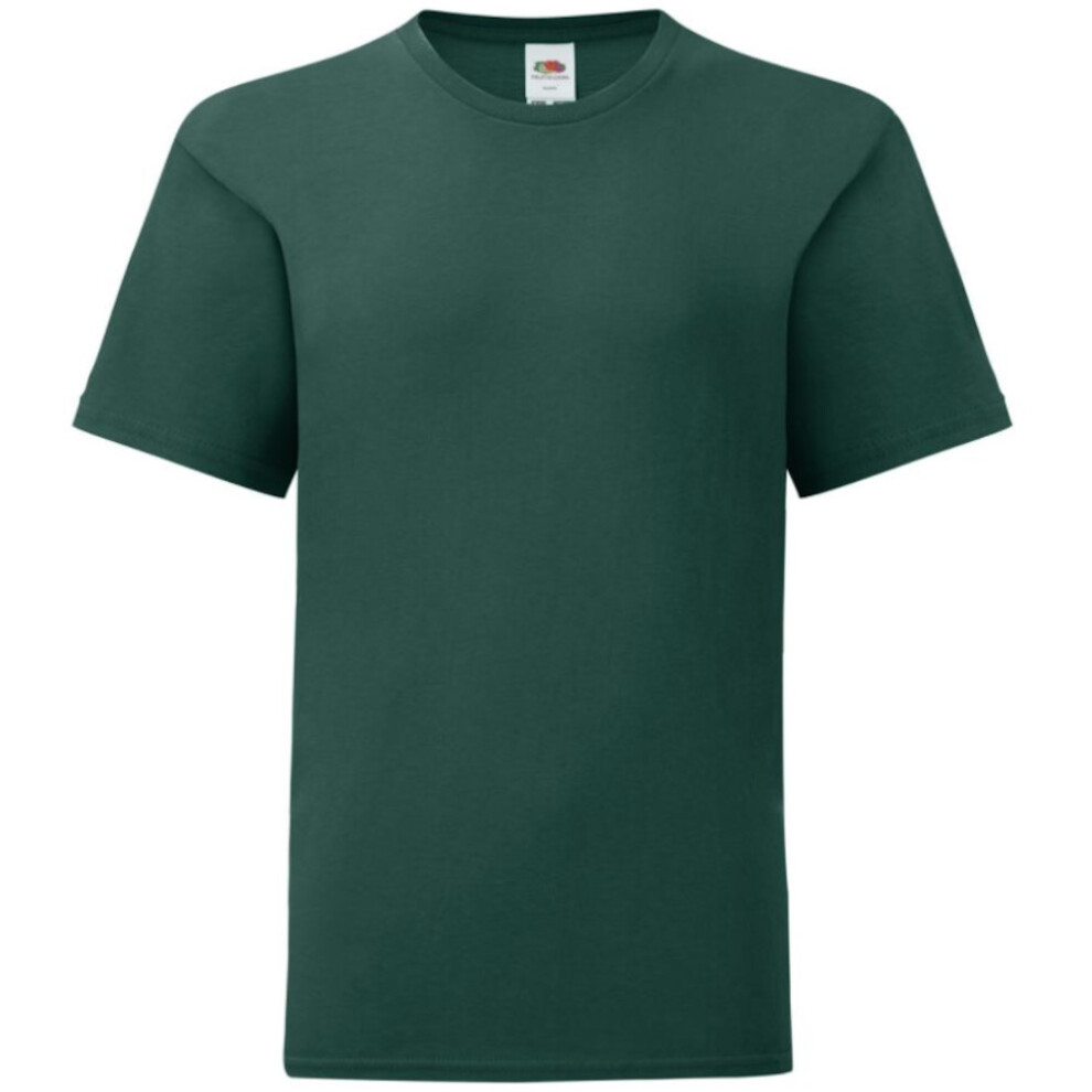 Fruit Of The Loom (5-6 Years, Forest ) Iconic T-Shirt Boys Green Size 5