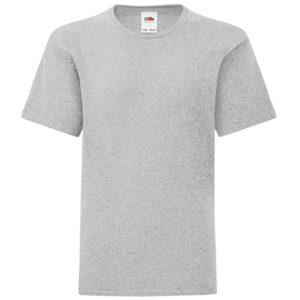 (14-15 Years, Heather Grey) Fruit Of The Loom Boys Iconic T-Shirt