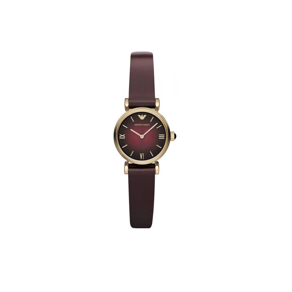 Emporio Armani Women's Watch AR1758 Retro Violet Leather Strap
