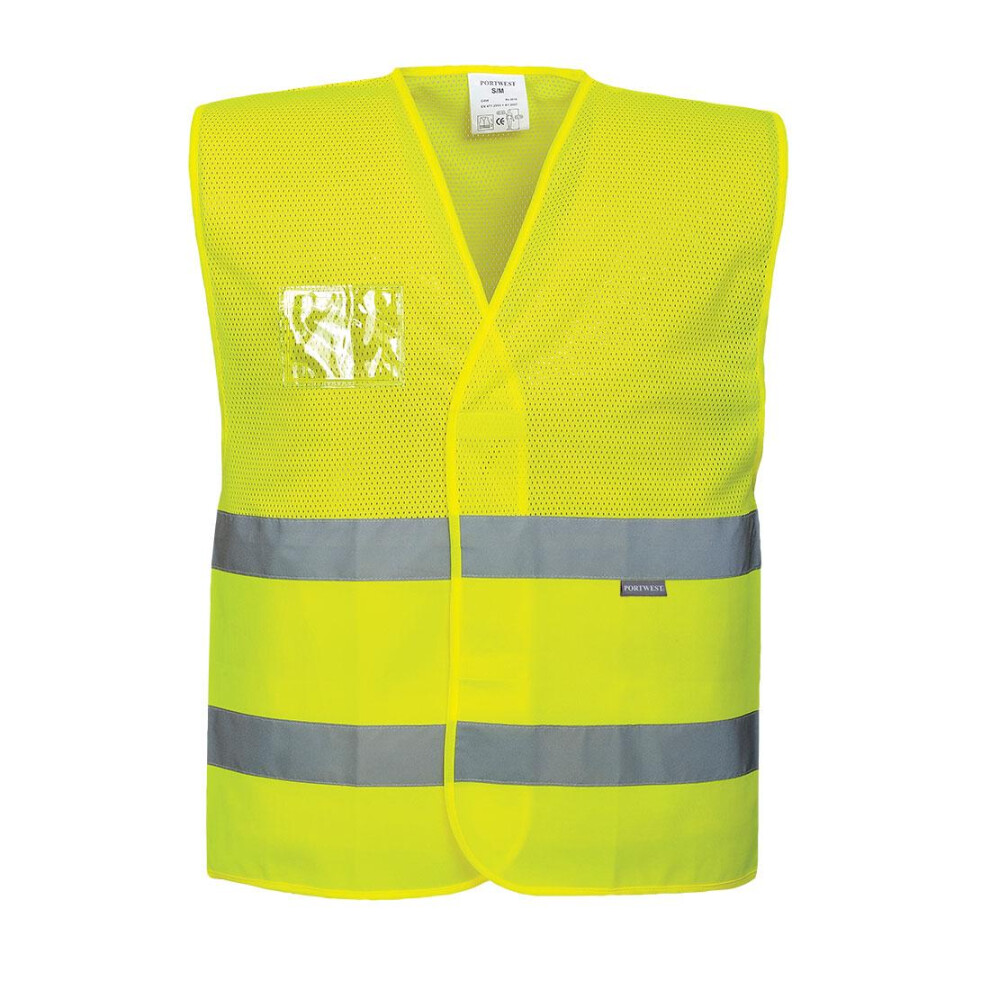 (4XL-5XL, Yellow) Portwest Mens C494 Hi-Vis Vest