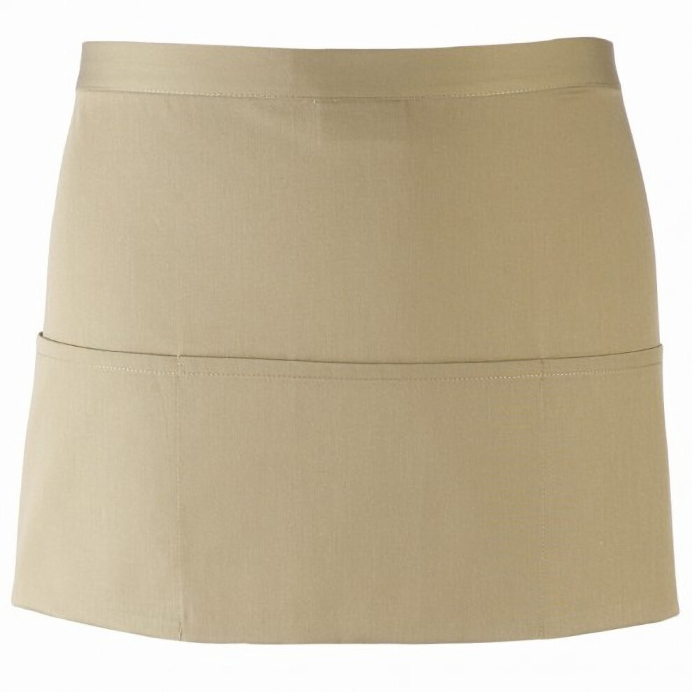 (One Size, Khaki) Premier Ladies/Womens Colours 3 Pocket Apron / Workwear