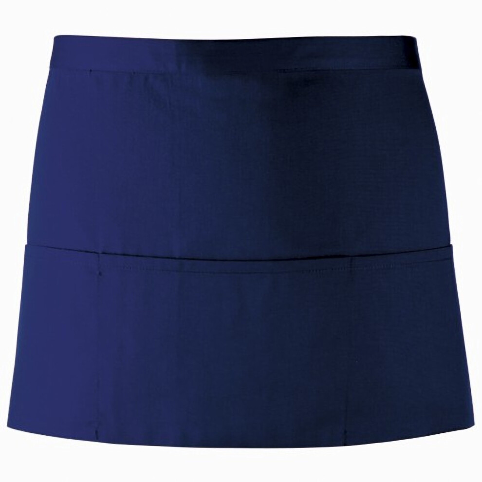 (One Size, Navy) Premier Ladies/Womens Colours 3 Pocket Apron / Workwear