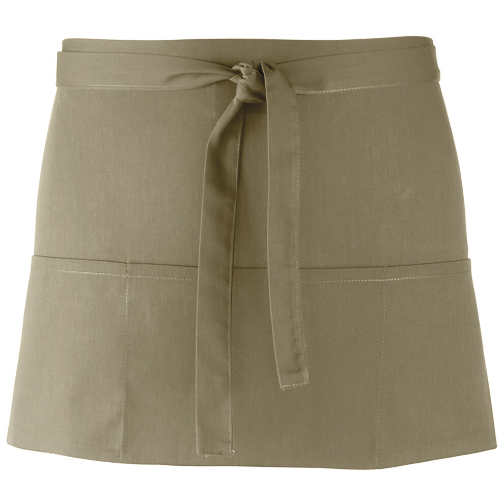 (One Size, Olive) Premier Ladies/Womens Colours 3 Pocket Apron / Workwear