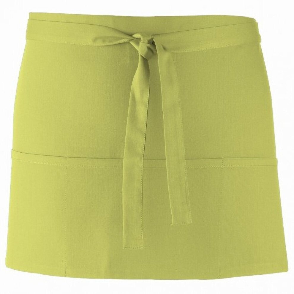 (One Size, Lime) Premier Ladies/Womens Colours 3 Pocket Apron / Workwear