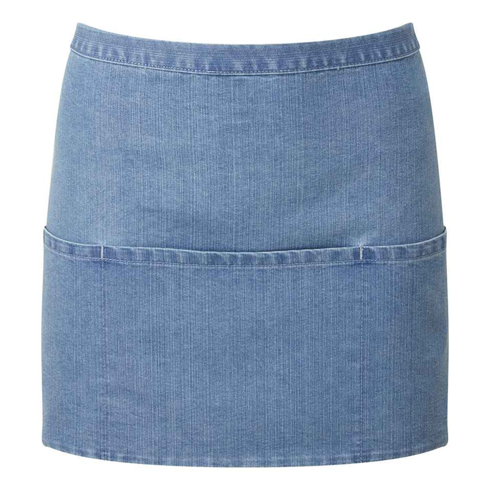 (One Size, Blue Denim) Premier Ladies/Womens Colours 3 Pocket Apron / Workwear