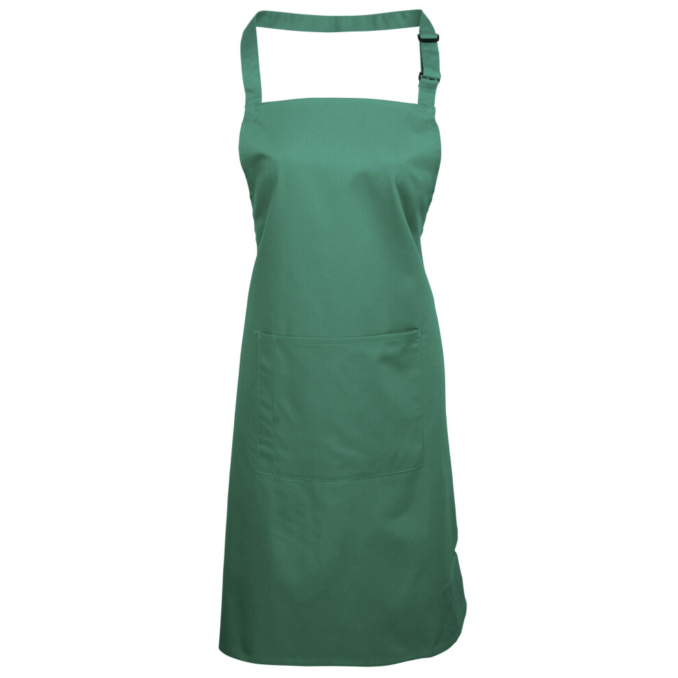 (One Size, Emerald) Premier Ladies/Womens Colours Bip Apron With Pocket / Workwear