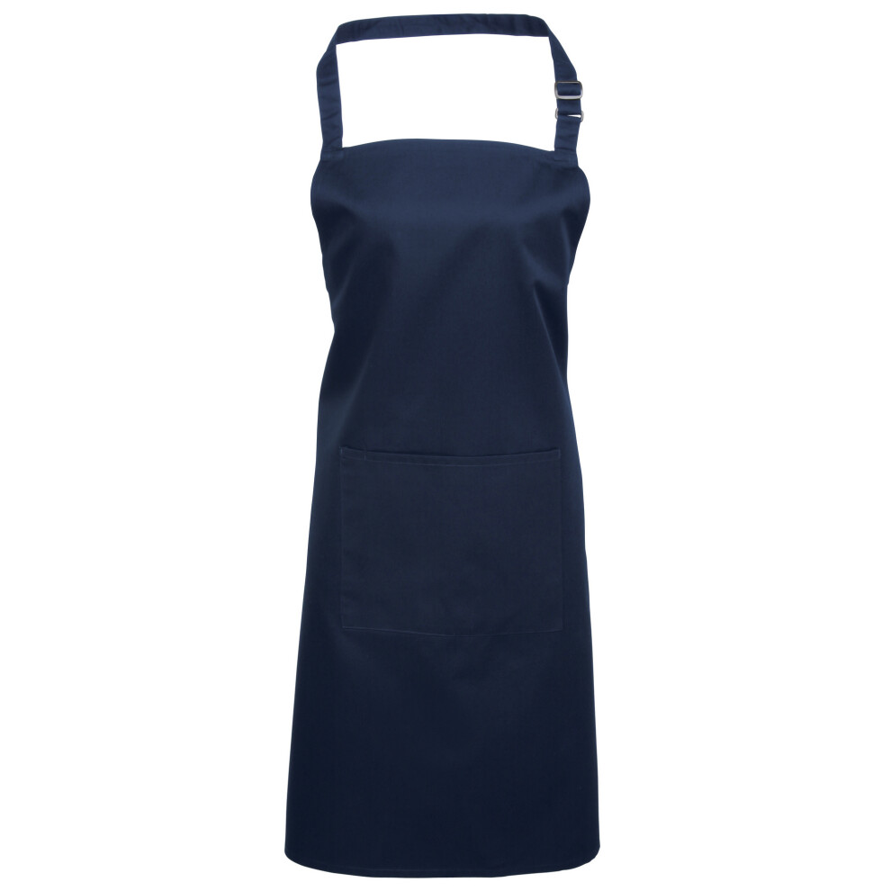 (One Size, Navy) Premier Ladies/Womens Colours Bip Apron With Pocket / Workwear