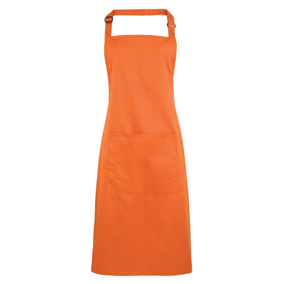 (One Size, Terracotta) Premier Ladies/Womens Colours Bip Apron With Pocket / Workwear