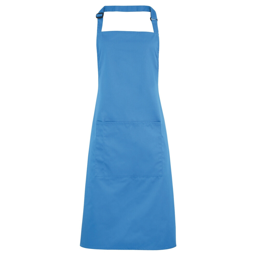 (One Size, Sapphire) Premier Ladies/Womens Colours Bip Apron With Pocket / Workwear