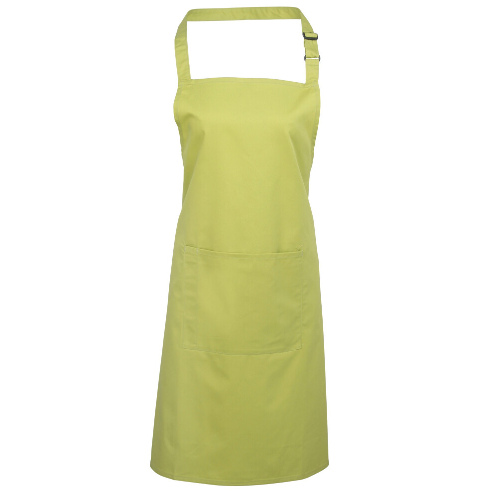 (One Size, Lime) Premier Ladies/Womens Colours Bip Apron With Pocket / Workwear