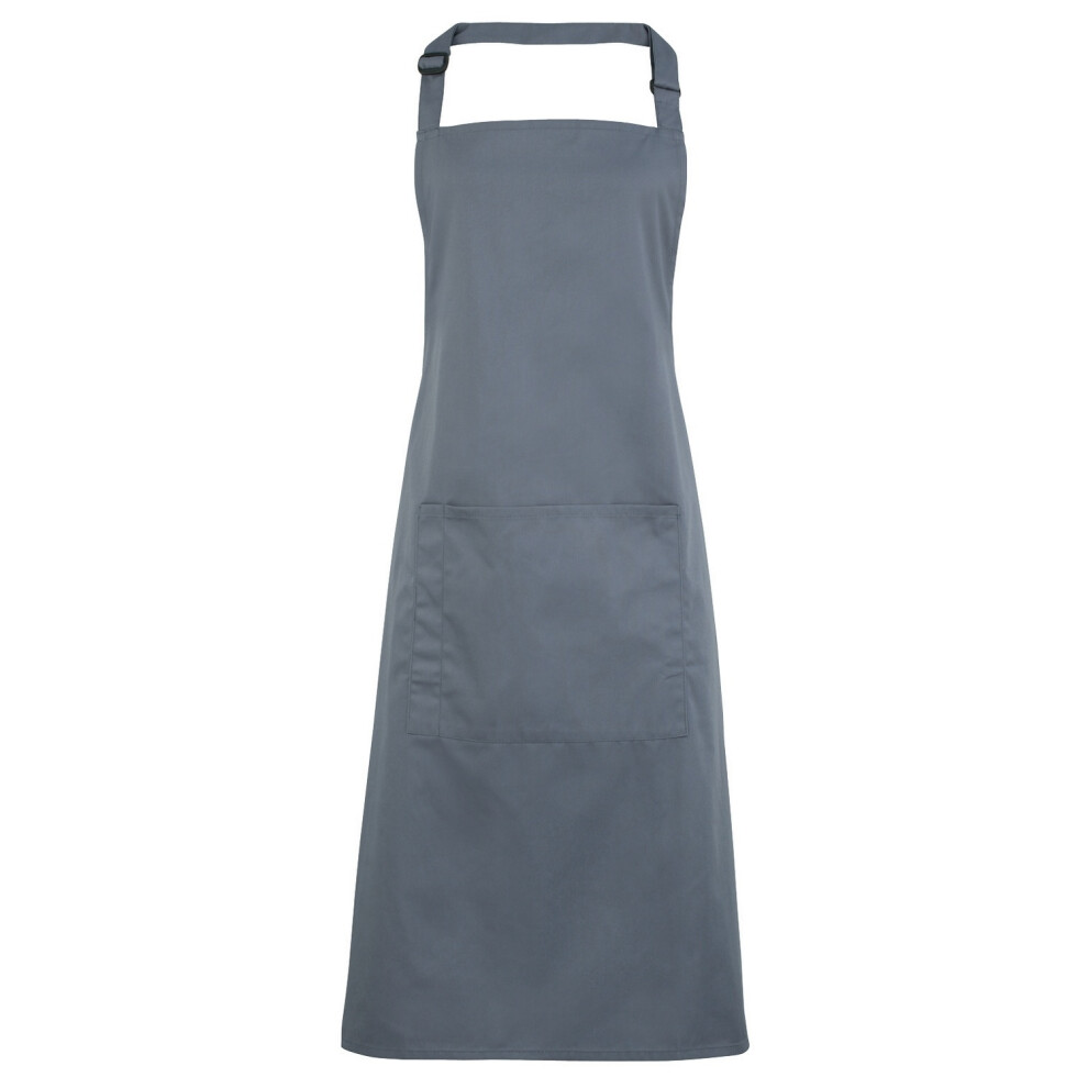 (One Size, Steel) Premier Ladies/Womens Colours Bip Apron With Pocket / Workwear