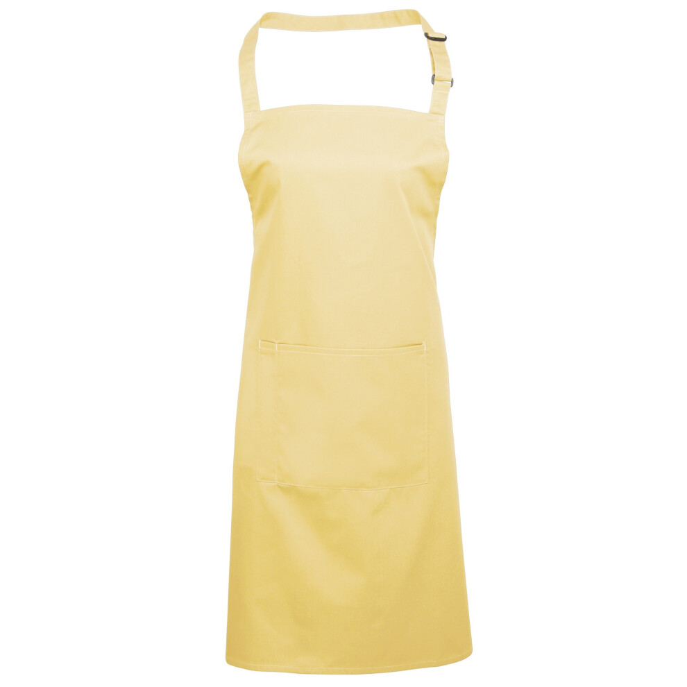 (One Size, Lemon) Premier Ladies/Womens Colours Bip Apron With Pocket / Workwear