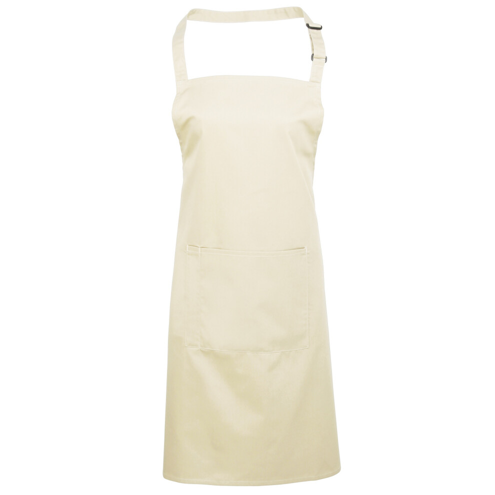 (One Size, Natural) Premier Ladies/Womens Colours Bip Apron With Pocket / Workwear