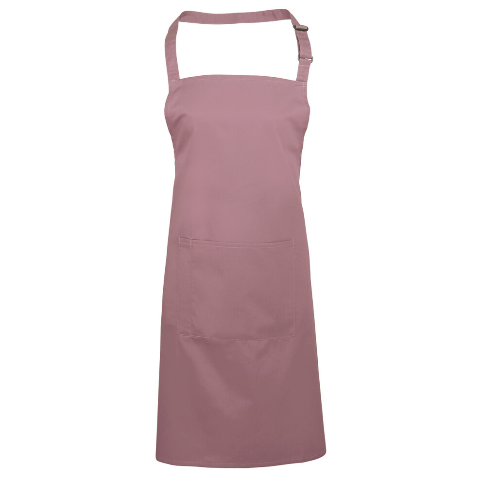 (One Size, Rose) Premier Ladies/Womens Colours Bip Apron With Pocket / Workwear