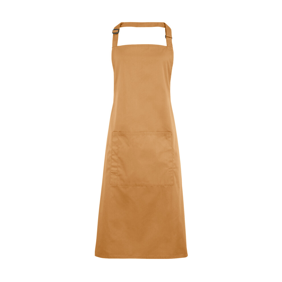 Premier Women's (One Camel) / Colours Bip Apron With Pocket / Workwear 90Cm