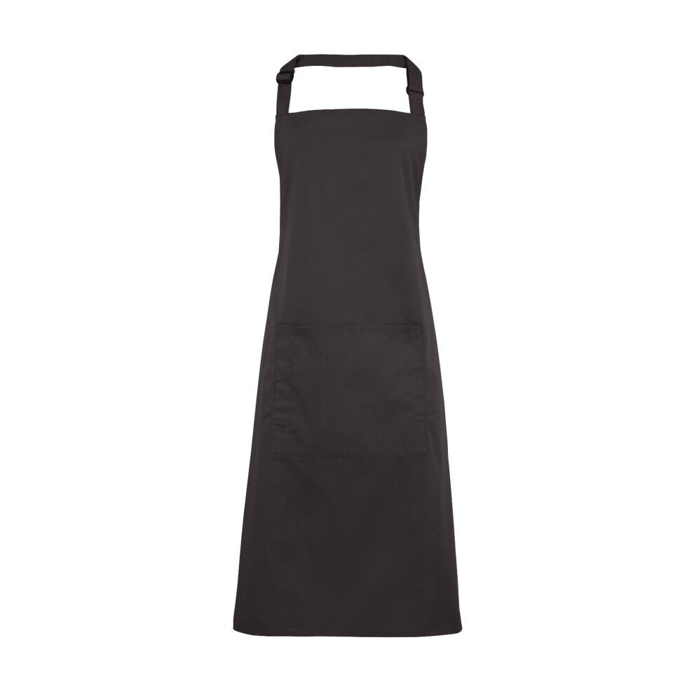 (One Size, Charcoal) Premier Ladies/Womens Colours Bip Apron With Pocket / Workwear